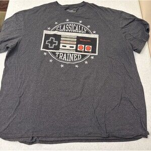 Nintendo NES Shirt Mens 2XL Gray Video Game Controller Classically Trained Tee